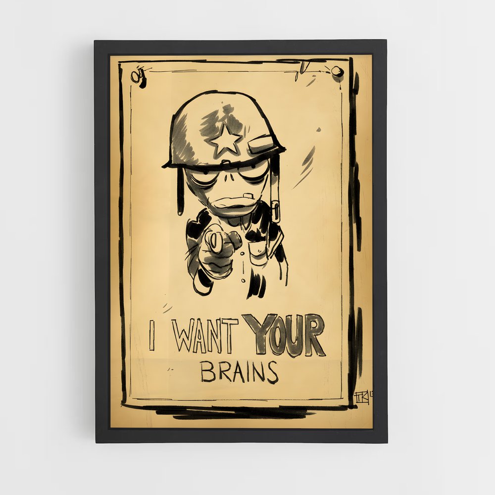 Poster Le Tireur de Zombies – affiche Plants vs zombies (vue 2)